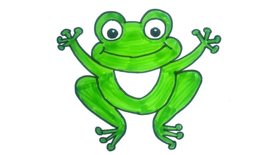 Рисунок лягушка для детей