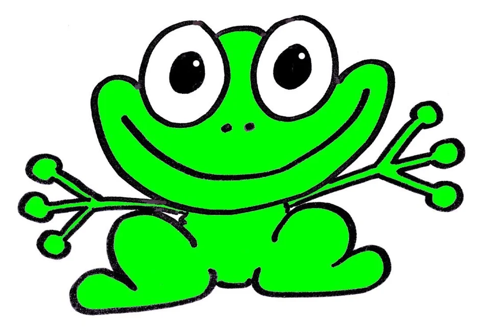 Рисунок лягушка для детей