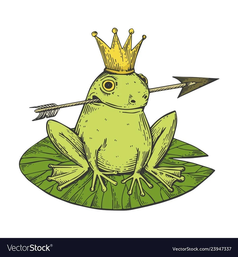 Рисунок Царевна лягушка со стрелой