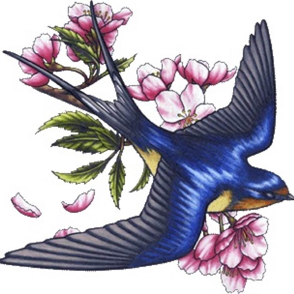 Изящную птицу ласточку называют символом весны. Птица рисунок. Узоры с птичками. Ласточка. Птица с цветами в клюве.