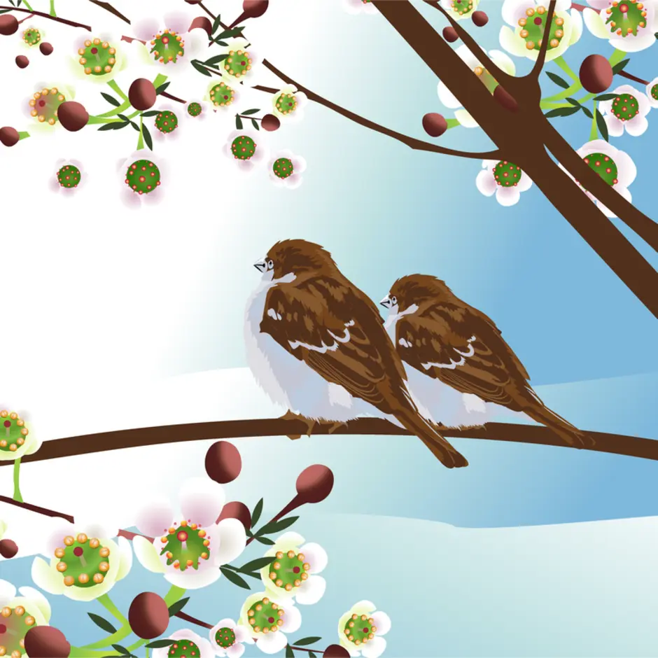 Весенние птички картинки для оформления. Птицы на ветке весной. Птицы в весеннем саду. Птица на ветке рисунок.