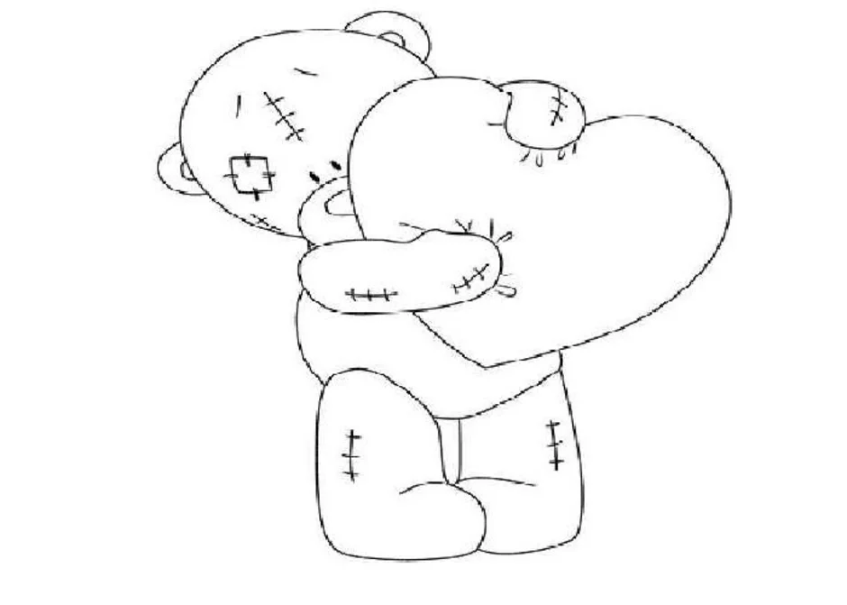 Рисунок бабушке на день рождения легко. Мишка с сердечком рисунок. Мишка Тедди раскраска. Милка Теди с сердечком карандашом. Мишка Тедди карандашом с сердечком.