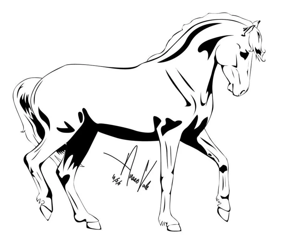 Лошадь контур. Лошадка рисунок. Векторное изображение лошади. Лошадь черно белый рисунок.