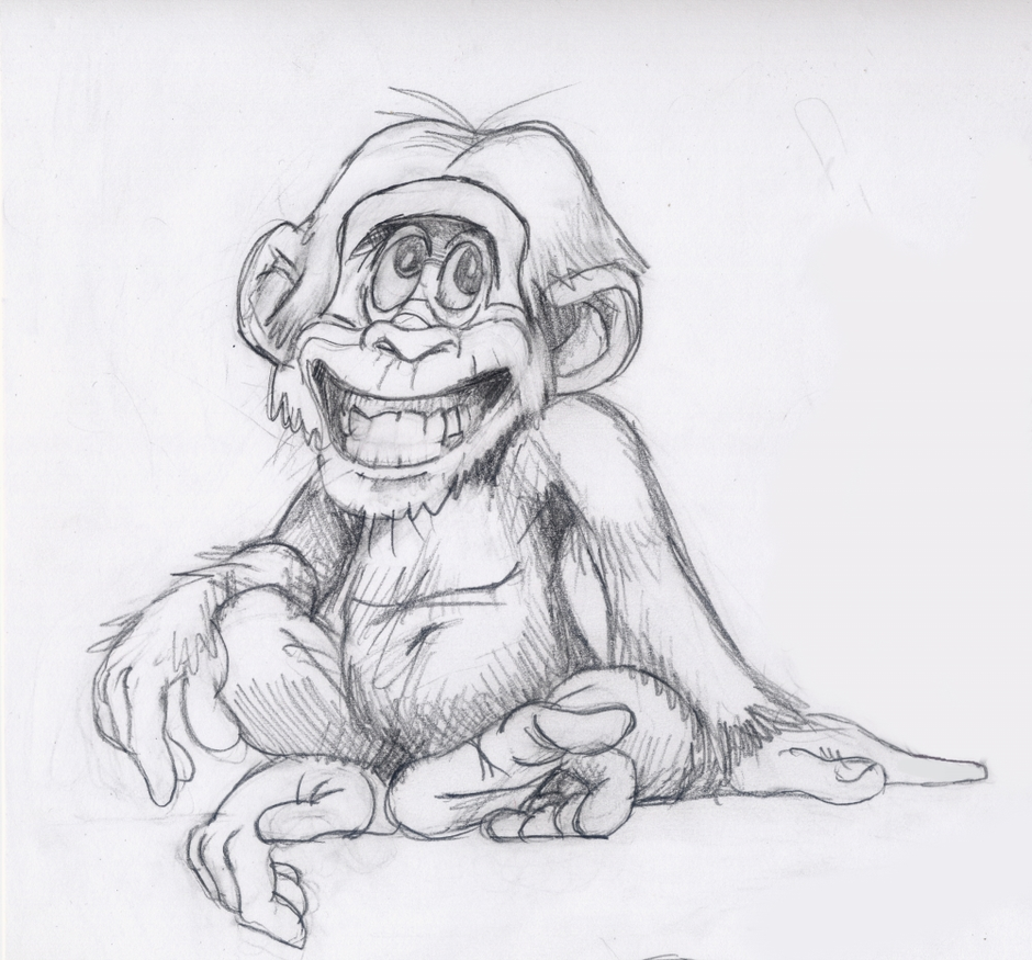 Обезьяна набросок. Обезьяна рисунок карандашом. Рисунок обезьяны карандашом для срисовки. Нарисовать обезьянку. Рисунок обезьяны карандашом