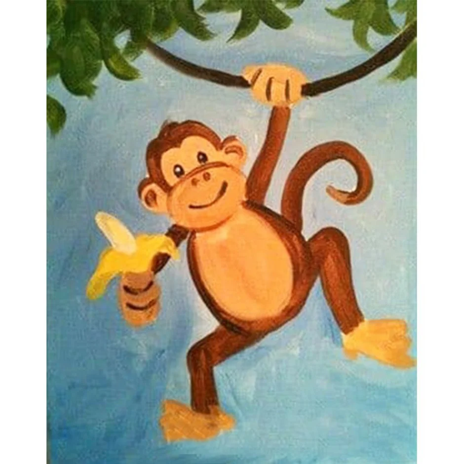 68 год обезьяны. Обезьянка для рисования ребенку. Рисование в подготовительной группе обезьянка. Обезьяна для детей. Обезьянка рисунок для детей.