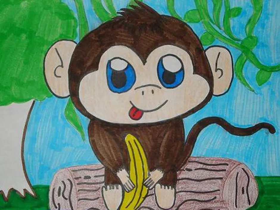 Рисунок обезьянки яшки 3 класс. Нарисовать обезьянку. Иллюстрация про обезьянку. Обезьяна рисунок карандашом. Обезьяна Яшка рисунок.