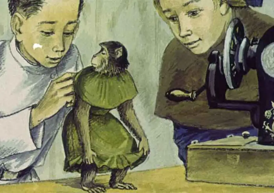 Отрывок про обезьянку. Иллюстрация к рассказу Бориса Житкова про обезьянку. Б Житкова про обезьянку.