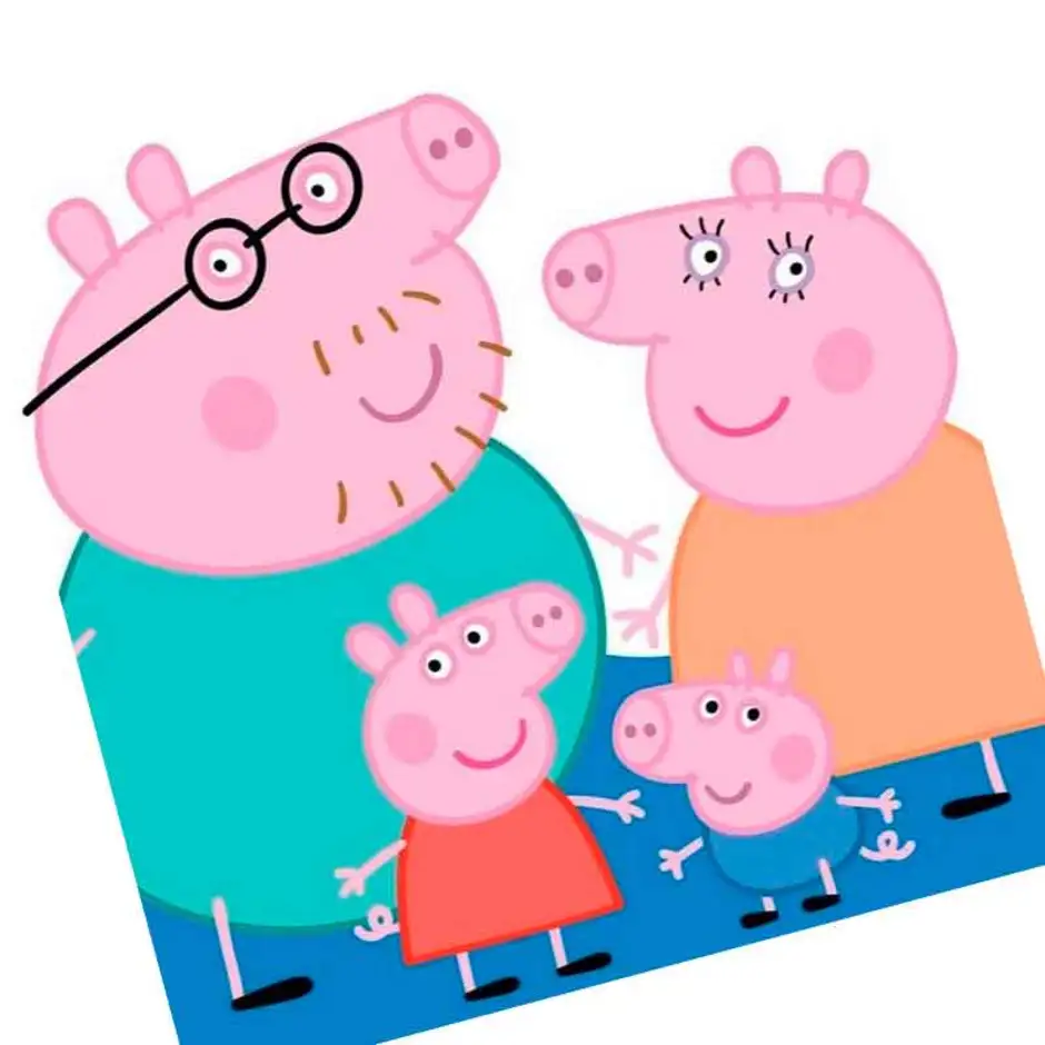 М пепа. Семья свинки Пеппы. Картинки семьи свинки Пеппы. Свинка Пеппа и её семья. Семья Пеппы Мадригал.