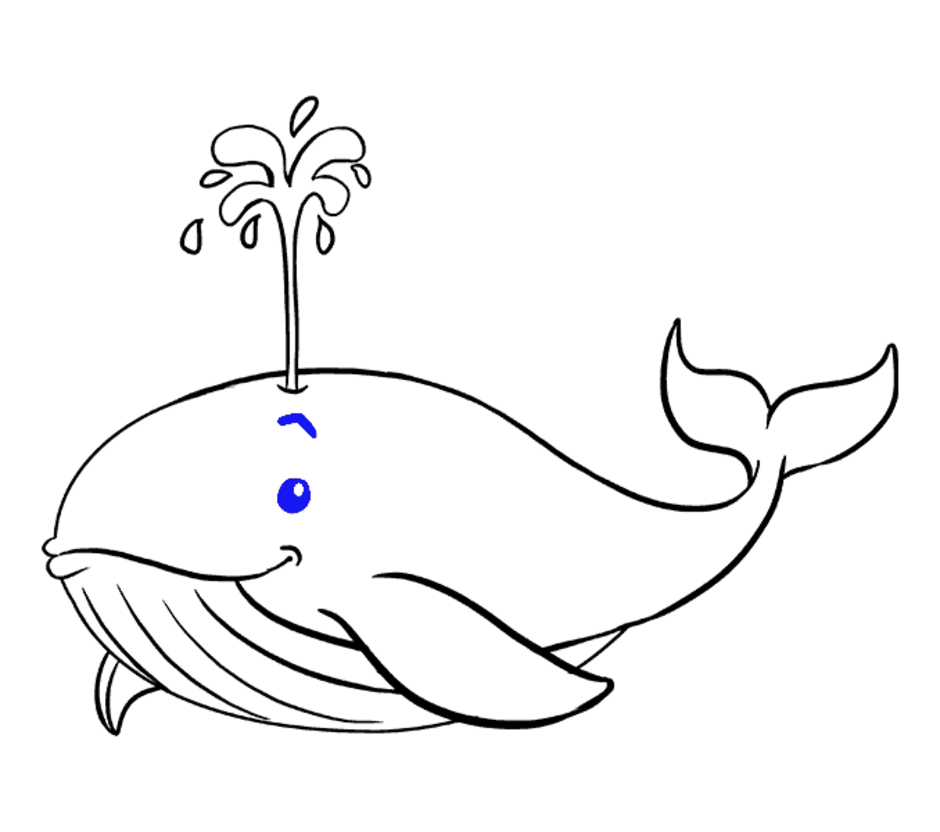 Кит рисунок простой