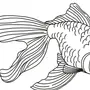 Картинка Золотая Рыбка Для Детей Раскраска