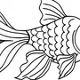 Картинка Золотая Рыбка Для Детей Раскраска