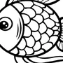 Картинка золотая рыбка для детей раскраска