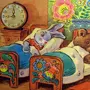 Прикольные картинки спокойной ночи внуку зайчики