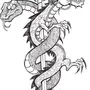 Дракон змей рисунок