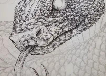 Морда змеи рисунок