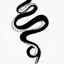 Змея Картинка Черно Белая