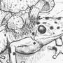 Лягушка На Грибе Легкий Рисунок