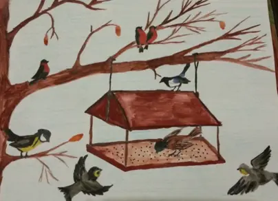 Картинка кормушка для птиц для детей