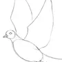 Легкий рисунок птицы