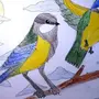 Рисунок Птица Синица