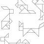 Картинка птицы с помощью треугольников и четырехугольников
