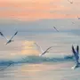 Птицы В Небе Рисунок