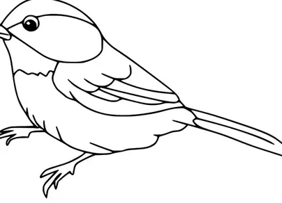 Рисунок птица воробей