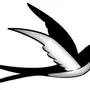 Рисунок птица ласточка