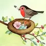Птица Весна Рисунок