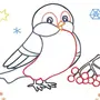 Рисунок Птица Снегирь