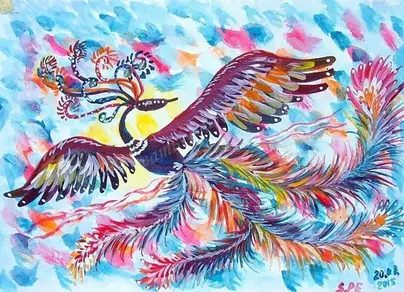 Сказочная птица рисунок 2 класс