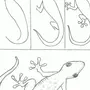 Рисунок ящерицы с подписями