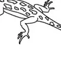 Легкий рисунок ящерицы