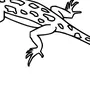 Легкий рисунок ящерицы