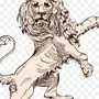 Лев на гербе рисунок