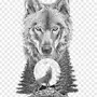 Волк Рисунок Черно Белый