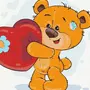 Медведь С Сердцем Рисунок