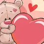 Медведь с сердцем в руках рисунок