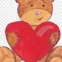 Медведь с сердцем в руках рисунок