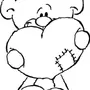 Медведь с сердечком рисунок карандашом
