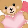 Медведь держит сердце рисунок