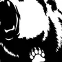 Медведь рисунок черно белый