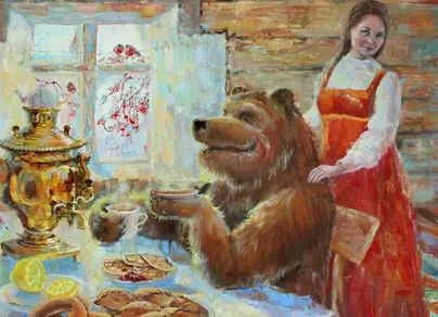 Медведь на масленице картинки
