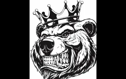 Картинки медведь с короной