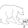 Медведь В Лесу Рисунок