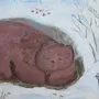 Медведь зимой рисунок
