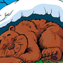 Медведь зимой рисунок