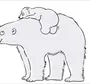 Картинка белого медведя для детей раскраски