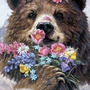 Медведь С Цветами Картинки