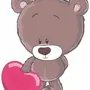 Картинка медведя с сердечком